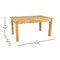 Merrick Lane Jessamine 60" x 38" Rectangular Solid Pine Farm Dining Table